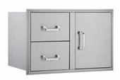 Open Box OCI Stainless Steel 32'' 2 Door/ Drawer Combo - OCI-32CDU-OB