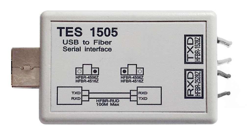 1505 - USB to fiber optic serial interface - Taylor Electronics