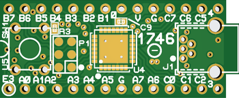 PIC28 Breadboard Adapter - PIC installed