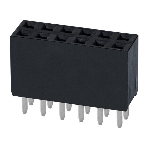 PPTC062LFBN-RC  0.1" pitch 2x6 (12 pin) socket connector