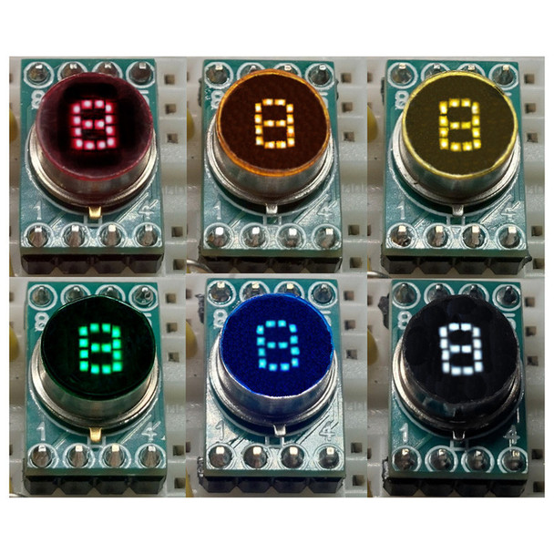 TO99-8 Red 7 segment LED display (CA)
