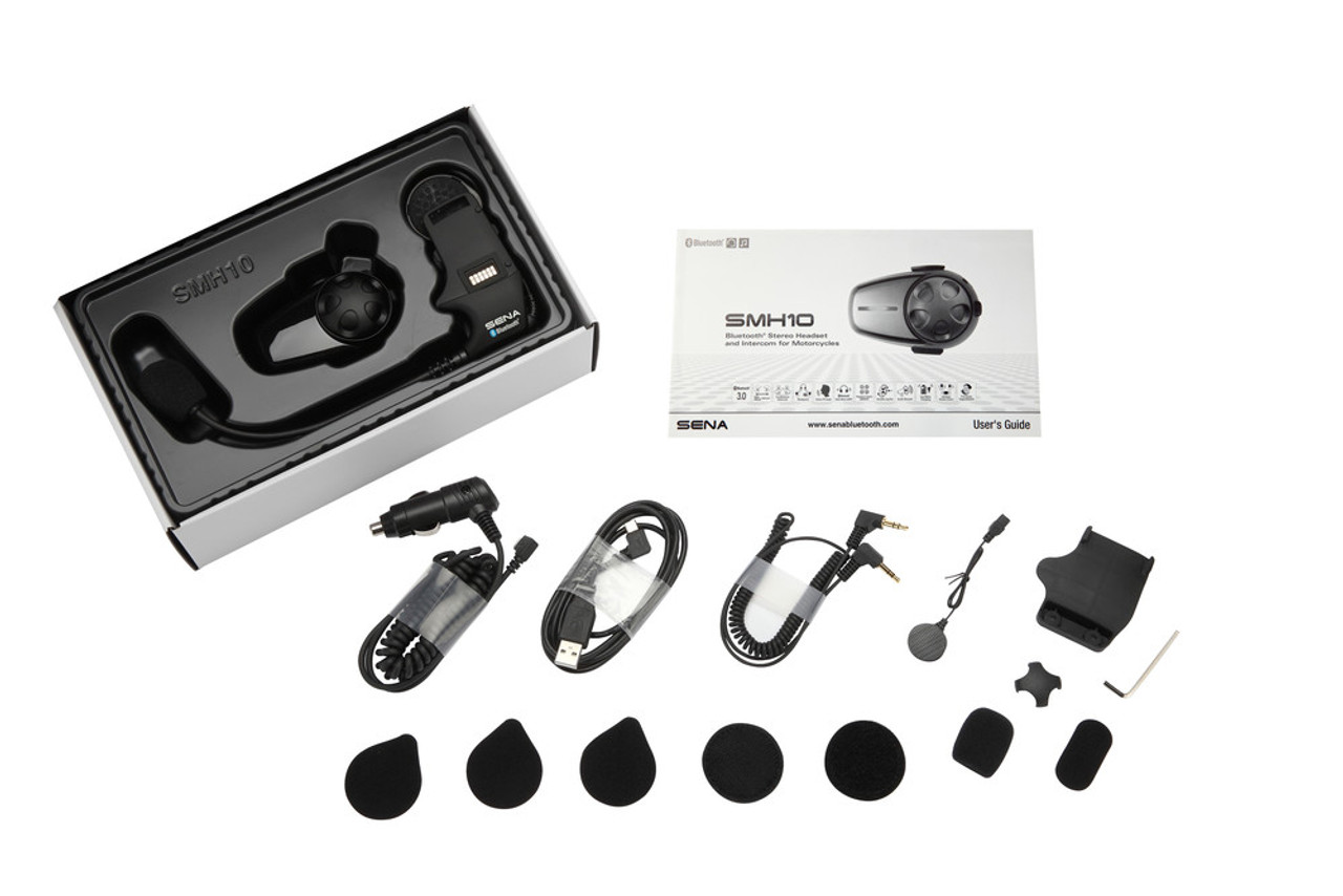 Sena SMH10D-10 Motorcycle Bluetooth Headset / Intercom (Dual) , Black