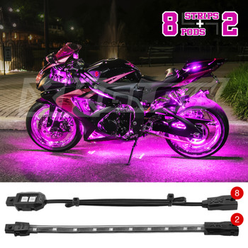 Led Motorcycle XKGlow KS-MOTO-ADVANCE 10 Pod/8 Strip Advanced