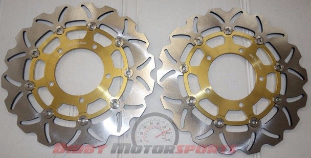Gsxr 1000 Gsxr1000 Front Brake Rotor Disc Pro Factory 2009 2014 2 Rotors Gold