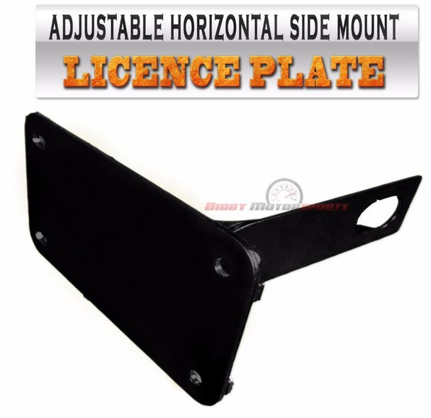 Honda Rc51 Rc 51 License Plate Bracket Side Mount Tag Horizontal Black