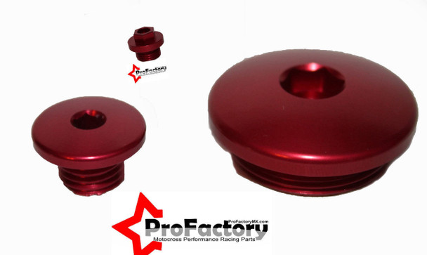 Kx250f Kxf 250 Kxf250 Pro Factory Billet Oil Fill Plug Cap Kit Red 2011 2012