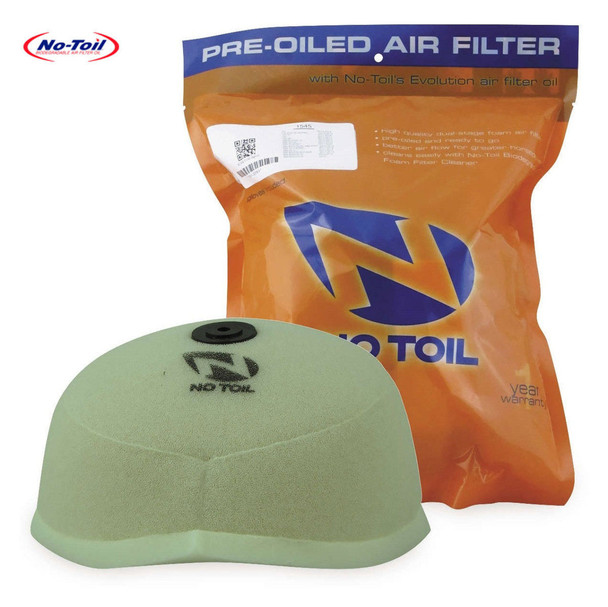 No Toil Motocross Air Filter Pre-Oiled Honda Crf250 14-17 Crf450 13-16
