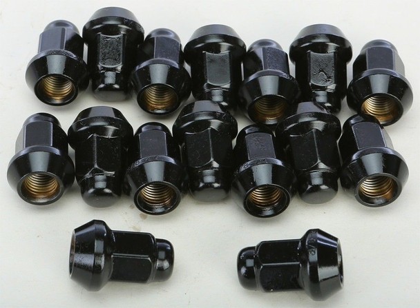 Tapered Lug Nuts Black Polaris Rzr 800 570 3/8"-24 60' 16-pack