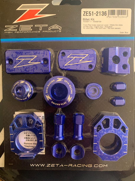 ZE51-2136 Kx250f kx450f billet kit zeta racing blue