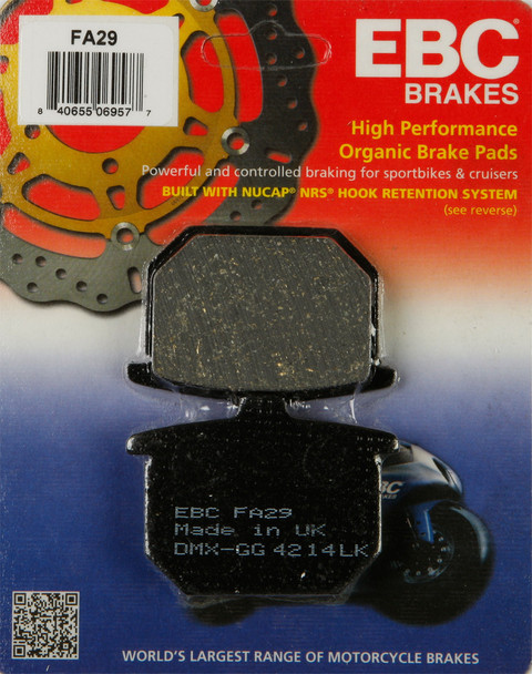 EBC Brake Pads Honda GL1100I Gold Wing Interstate 1980-1983 FA29