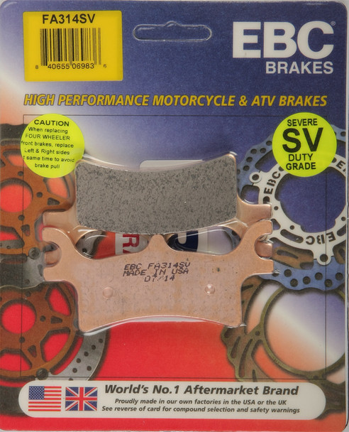 EBC Brake Pads Polaris Scrambler 500 4X4 2005-2012 FA314SV