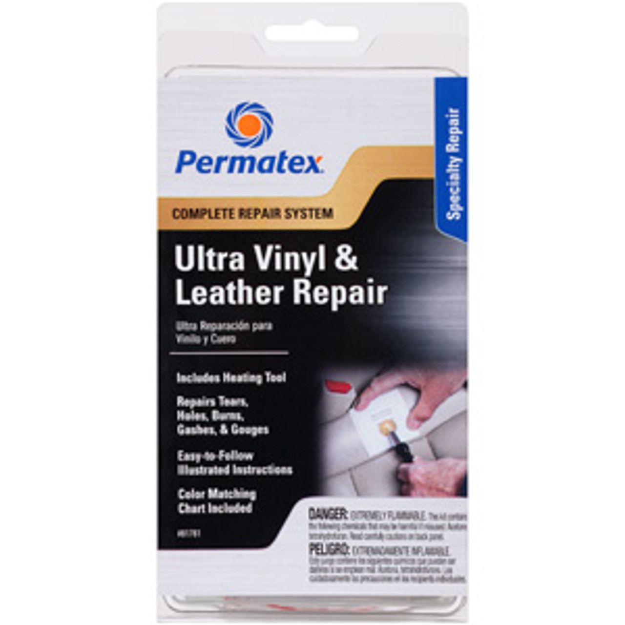 Permatex 81781 Vinyl and Leather Repair Kit, Liquid, Pungent, Clear