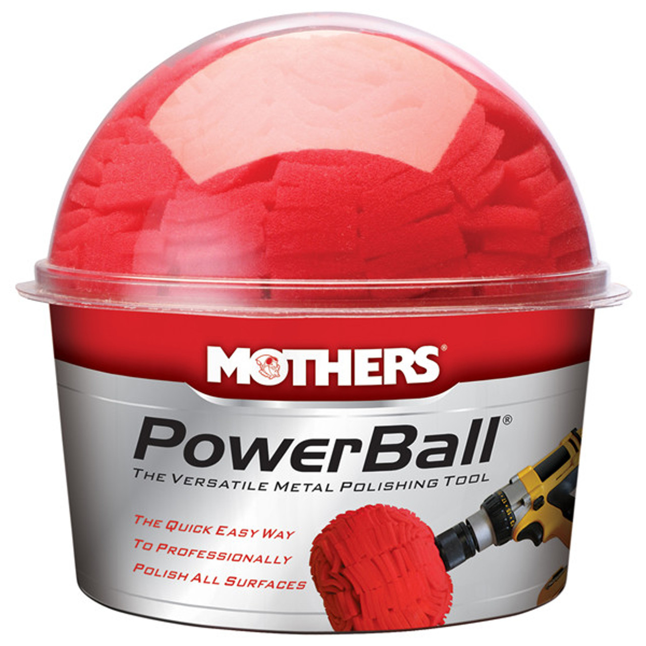 MOTHERS POWERBALL POLISHING TOOL + MAG AND ALUMINUM METAL POLISH