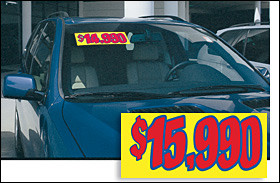 3-Color Pricer Sign EZ104 - Car Detail Supplies