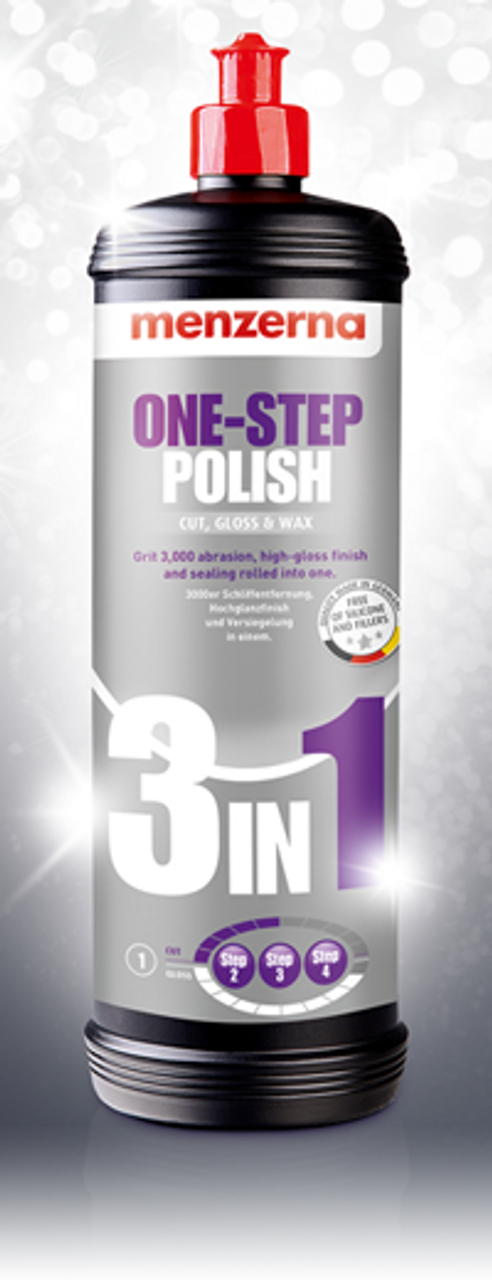 Menzerna 3 in 1 One Step Polish - Medium Cut Polish - high-Gloss Finish and  Seal in one (32 fl oz)