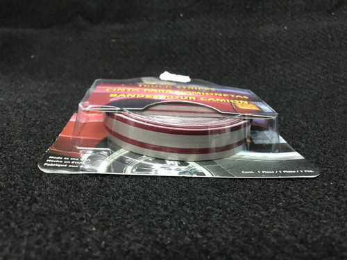 R60793 Maroon/Silver Metallic Multi Stripe 5/8" x 50'