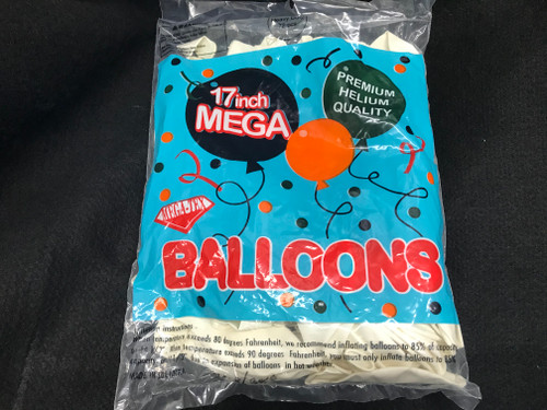 17 Inch Round Balloons-White (139-White)