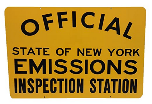 Metal Sign: OFFICIAL: State of New York, Emissions Inspection Station (NYS-EC) Metal Sign: OFFICIAL: State of New York, Emissions Inspection Station (NYS-EC)