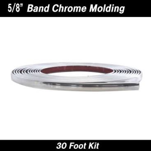 Chrome Band Wheel Well Molding 5/8" x 30' kit (37-830)