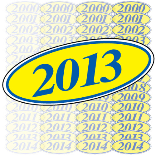 Blue & Yellow Oval Year Model (EZ198-B) 