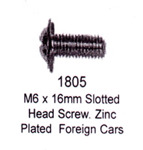 License Plate Fasteners 1805 Head Screw
