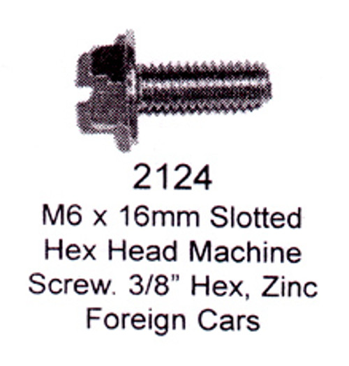 License Plate Fasteners 2124 Hex Head Machine Screw