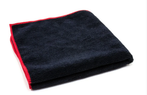 Black Waffle Drying Towel With Red Border (T405BLR)