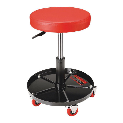 Red Pneumatic Roller Stool Seat