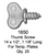 License Plate Fasteners 1650 Thumb Screw