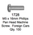 License Plate Fasteners 1728 Pan Head Machine Screw