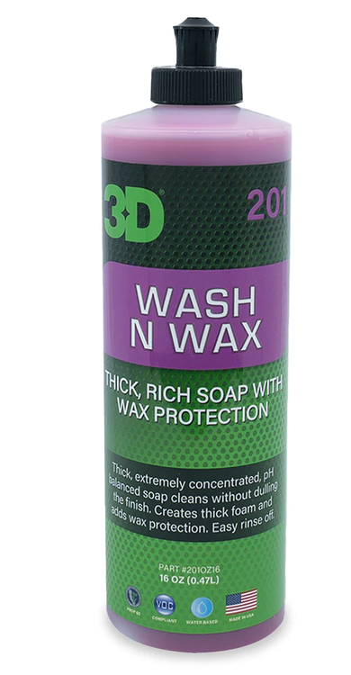  3D Wash N Wax Car Wash Soap - pH Balanced, Easy Rinse