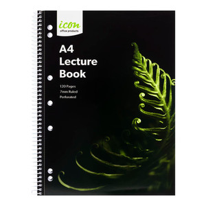 Icon Spiral Lecture Notebook A4 Soft cover 120 pg