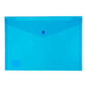 Icon PP Document Wallet A4 Button Closure Blue