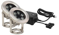 LED9WWK Two 9 Watt Stainless Steel Underwater LED Light Kit