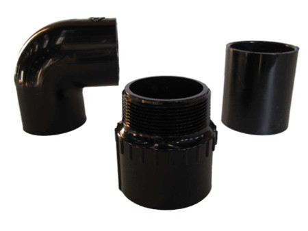COB15 Black PVC Fitting Coupling 1 1/2"