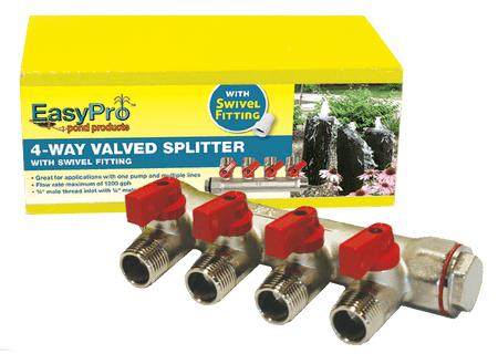 SS4 3/4" Statuary splitter 4-way - 1/2" mpt outlets