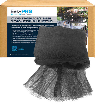 NR101F 3/8" Fine Mesh / 10' X 100' Premium Pond Cover Netting