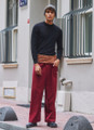 Men's Warm Thai Fisherman Pants Maroon