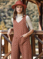 Printed Long Brown Winter Jumpsuit for Women