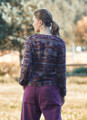 Ethnic Patterned Women's Purple Jacket with Lining