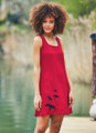 Maroon Sleeveless Mini Summer Dress