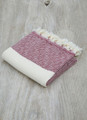 Diamond Pattern Turkish Towel in Dark Red