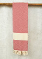 Diamond Pattern Turkish Towel in Red