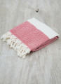 Diamond Pattern Turkish Towel in Red
