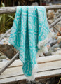 Ethnic Pattern Turkish Towel in Turquoise