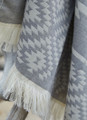 Rug Pattern Turkish Towel in Dark Gray