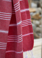 Classic Pattern Light Turkish Towel in Red