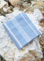 Classic Pattern Light Turkish Towel in Dark Blue