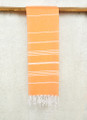 Classic Pattern Light Turkish Towel in Orange