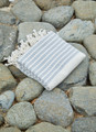 Striped Turkish Towel in Gray